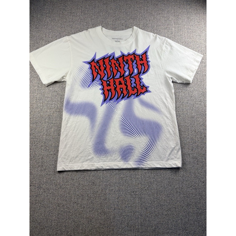Ninth Hall Speed Racer White T-Shirt Mens Size L Cyber Sigilism Zumiez Y2K